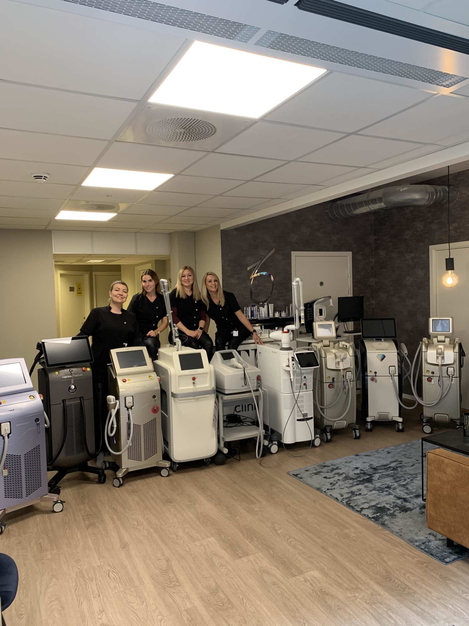 The TBL Medical team with the clinic's laser park
